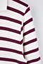 Bordo Polo Yaka Çizgili Crop Boy Örme Büyük Beden Bluz TBBAW26AF00109 - 6