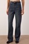 Mavi-Gri Yüksek Bel Geniş Paça Wide Leg Jeans TWOAW26JE00113 - 3