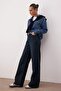Koyu Mavi Yüksek Bel Paçası Kesikli Geniş Paça Wide Leg Jeans TWOAW26JE00089 - 2