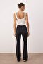 Antrasit Yüksek Bel Comfort/Esnek İspanyol Paça Flare Jeans TWOAW26JE00095 - 4