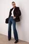 Koyu Mavi Kemerli Yüksek Bel Wide Leg Jeans TWOAW26JE00253 - 3