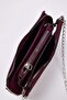 Burgundy Studded Cross Strap Women's Mini Wallet Bag Twoaw25Oc00005 - 5