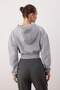 Gri Melanj Crop Oversize Örme Hırka/Sweatshirt TWOAW25SW00302 - 4
