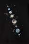 Black Galaxy Printed Oversize/Wide Fit Large Size Sweatshirt with Fleece Inside Tbbaw26Ao00034 - 6