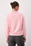 Açık Pembe Yarım Pat Fermuarlı Regular/Normal Kalıp Örme Sweatshirt TWOAW26SW00108 - 4