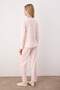 Pudra Kalp Desenli Fırfırlı ve Cepli Örme Pijama Takımı THMAW26PT00205 - 4