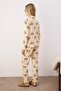 Ekru %100 Pamuklu Ayıcıklı Gömlek-Pantolon Örme Pijama Takımı THMAW24PT00002 - 4