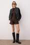 Brown Suede Short Shorts & Bermuda Twoaw26Sr00053