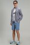 Zegler Sports Men's Chino Shorts Slim Fit Blue