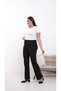 Stretch Fabric Black Plus Size Spanish Palazzo Pants , 4 Seasons, Body-Hugging Pants - 3