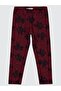 Floral Patterned Leggings for Ages 6-9 - Red 7-8 Years