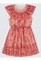 Floral Print 6-9 Years Old Dress - Red