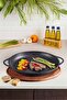 Granite Cast Iron Pancake Hair Roasting Pan 36 cm