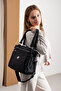 Garfi Model Women's Large Size 4-Compartment Water Resistant Parachute Fabric Crossbody and Shoulder Strap Bag - 4