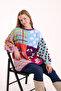 El Örgüsü Kadife Patchwork Kazak