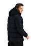Men's Navy Blue Thick Lined Hooded Windproof Puffer Winter Jacket - 5