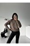 Crew Neck Intermediate Length Hair Knitted Women's Sweater - 2