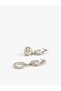 Geometric Charm Detailed Earrings Dangle - 2
