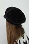 Black Soft Textured Plush Cap Women's Hat - 6