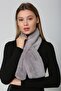 Gray Soft Textured Plush Women's Neck Collar - 2