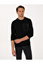 Black Regular Fit Crew Neck Sweatshirt 50317658-Vr046