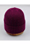 Purple Wool Ribbed Women's Beret - 2