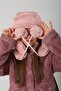 Pink Plush Fur Girl's Beret Hat with Earmuffs and Pompom - 5