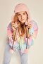 Pink Faux Fur Women's Beanie Hat with Headphones - 2