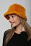 Saffron Soft Textured Plush Bucket Women's Hat - 5