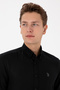 Men's Black Long Sleeve Basic Shirt 50316723-Vr046 - 4
