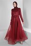 PUL PAYET EMBROIDERED ORGANZE EVENING DRESS 50371