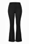 Plus Size Women's Black and Magenta Spanish Leg Pants |   Elegant and Comfortable Cutting - 8
