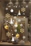 Gold Golden Color Balloons Snowflakes Christmas Glass Window Display Decorations New Year Sticker 39X47Cm