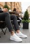 Ba0911 Special Knitted Knitwear Leather Powder Detailed White Casual Sports Shoes - 3