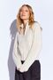 Soft Textured Zippered Women's Knitwear Cardigan Stone |   Mkw539427-01 - 8