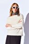 Stone Soft Textured Open Shoulder Madonna Collar Women's Sweater |   Ek100539428 - 7