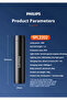 مصباح يدوي صغير Philips SFL2202 قابل لإعادة الشحن، طويل المدى، بطارية 3000mAh - 2