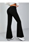 Women's Black High Waist Shaping / Sculpting Flared Leggings Bootcut - 5