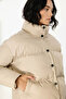 Women's Beige Windproof Water Resistant Filled Coat - 2