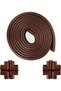 3m Tape Gift, Plum Color 2 Meters Edge Protector + 4 Pieces Corner Flexible and Soft Rubber - 8