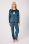 Stella Lauren Kadife Uzunkol Women's Petrol Pajama Set - 3