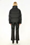 Women's Black Windproof Waterproof Padded Coat - 6