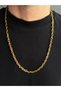 Gold Color Steel Men's Chain Necklace 65cm - 3