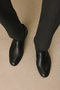 , Men's Genuine Leather Classic Shoes 1531056Z4612 Black - 2