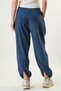 Women's Acid-Wash Pocketed Carrot-Leg Cupra Harem Pants - 9