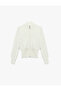Soft Textured Long Sleeve Mock Neck Zippered Cardigan - 3
