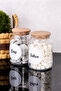 2-Piece Glass Jar with Bamboo Lid Tea & Sugar Storage Container Glass Jar Set with Labels 800 ml - 5