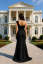 One Shoulder Straight Satin Long Strap Evening Dress Graduation Dress - 5