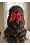 5 Pieces Handmade Red White Star Pattern Bow Buckle for 23 April 29 October 5 Pieces - 2