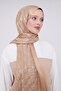 Milky Coffee Triangle Pattern Deluxe Devore Shawl